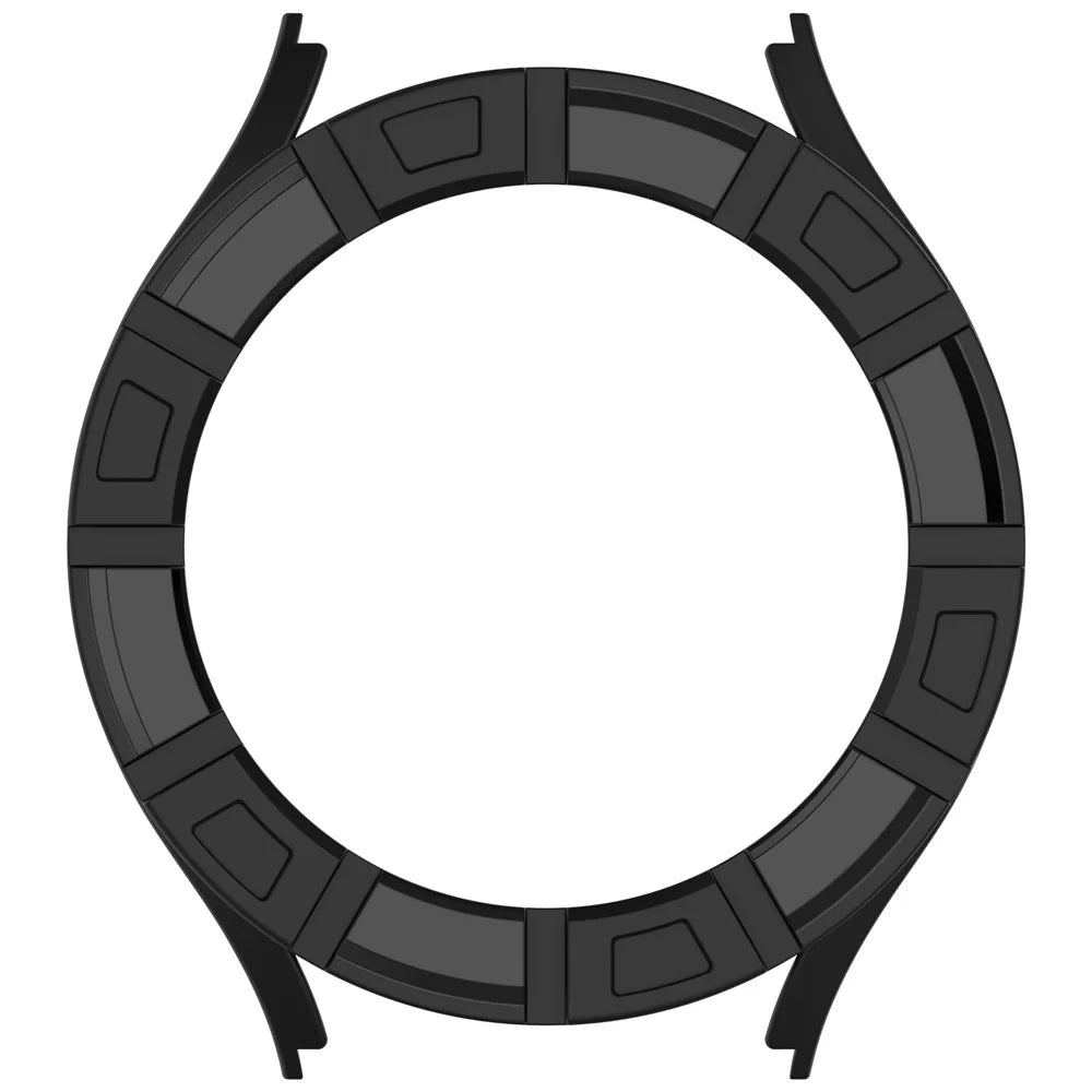 For Samsung Galaxy Watch7 40mm TPU Protective Case Hollow Design Shockproof Watch Cover - Black - 6