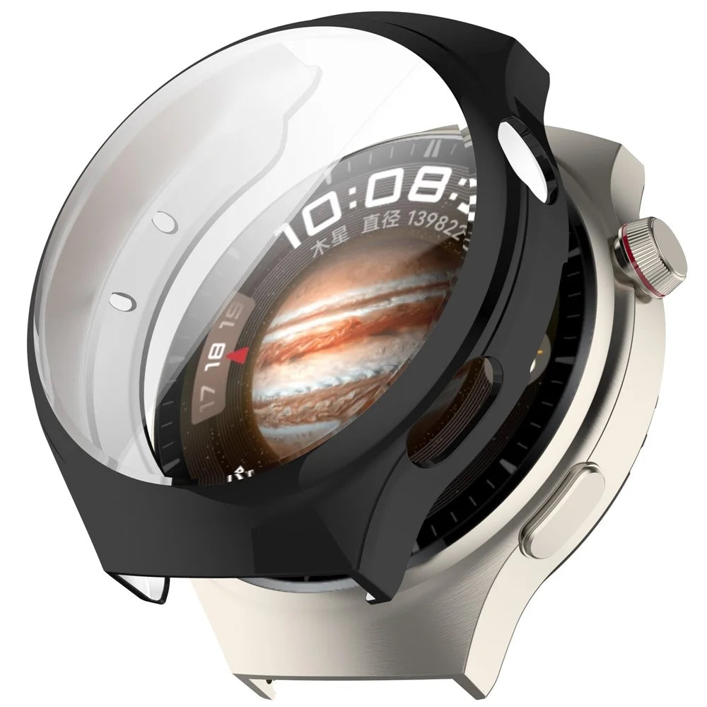 For Huawei Watch 4 Pro TPU Watch Case Full Coverage Protective Cover - Electroplate Black - 1