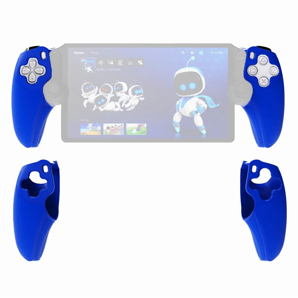 For Sony PS5 Portal Handheld Console Protective Cover Left and Right Controller Silicone Case - Blue - 1