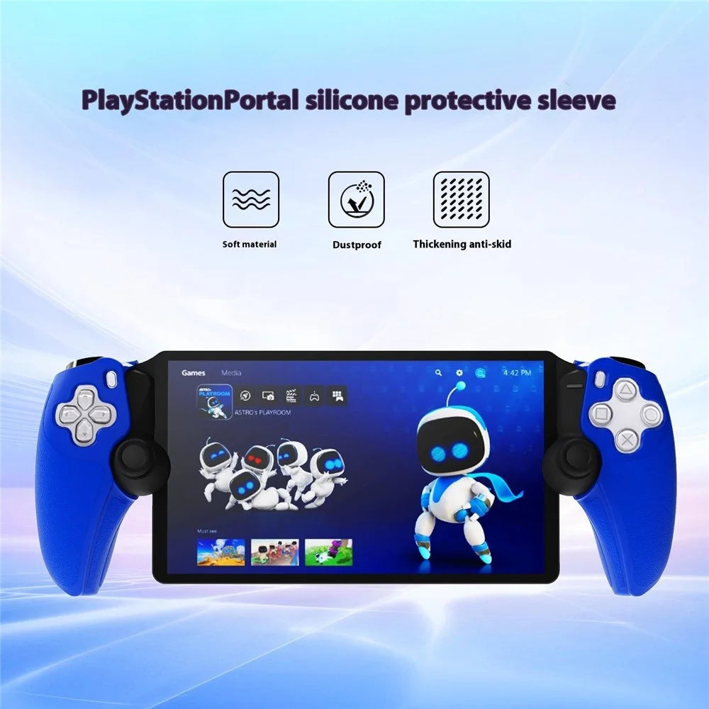 For Sony PS5 Portal Handheld Console Protective Cover Left and Right Controller Silicone Case - Blue - 2