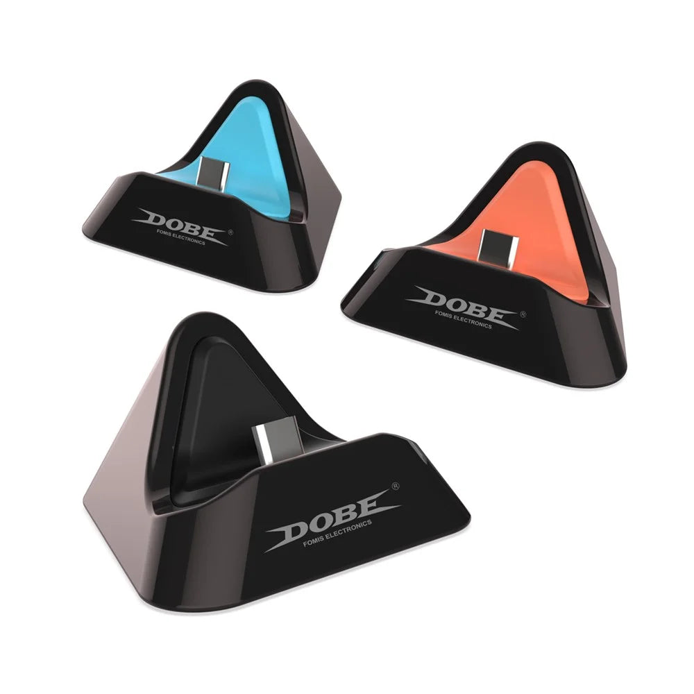DOBE TNS-3170 For Nintendo Switch OLED / Switch 2 / Switch Charging Dock Portable Triangle Charging Stand - Orange+Black - 7
