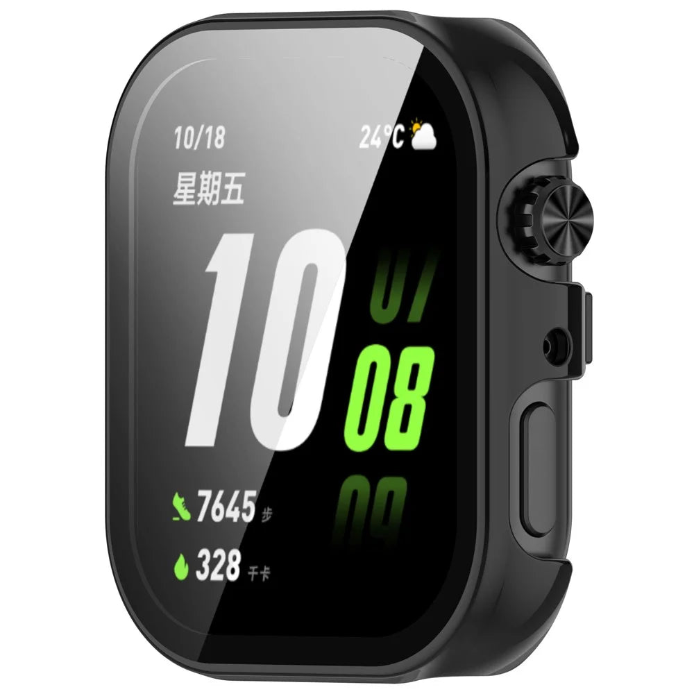 For Honor Choice ROSSINI 2i Watch Case PC Frame Cover with Tempered Glass Screen Film - Black - 2