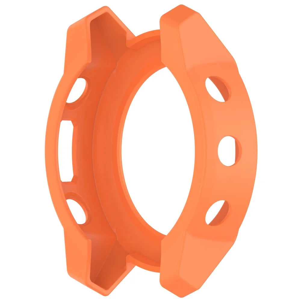 For Garmin Descent G2 Soft TPU Watch Case Hollow Shockproof Bumper Frame Cover - Orange - 3