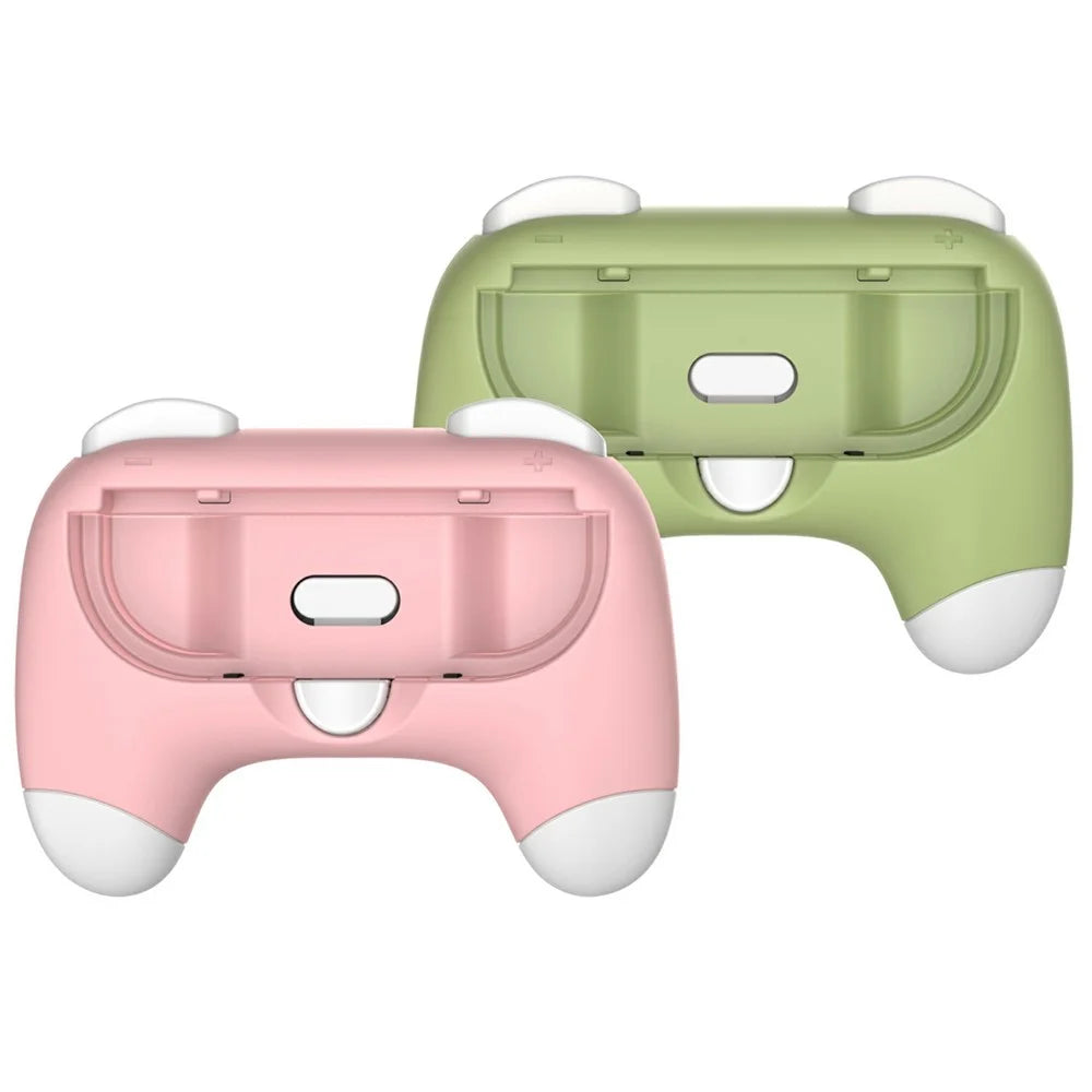 DOBE TNS-3163 2Pcs For Nintendo Switch 2 Ergonomic Left and Right Joy-Con Controller Grips - Pink+Green - 1