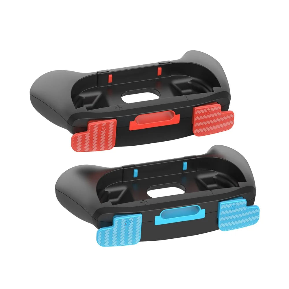 PGTECH GP-361 2Pcs For Nintendo Switch 2 Ergonomic Left and Right Joy-Con Controller Grip Handles - Black Red+Black Blue - 7