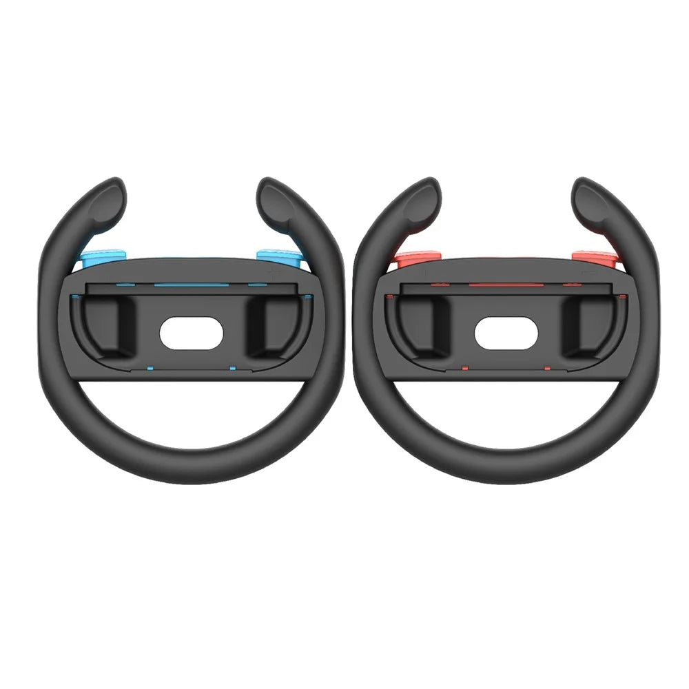 PGTECH GP-362 2Pcs For Nintendo Switch 2 Controller Racing Game Steering Wheel Left and Right Joy-Con Wheel Bracket - Black Red+Black Blue - 6