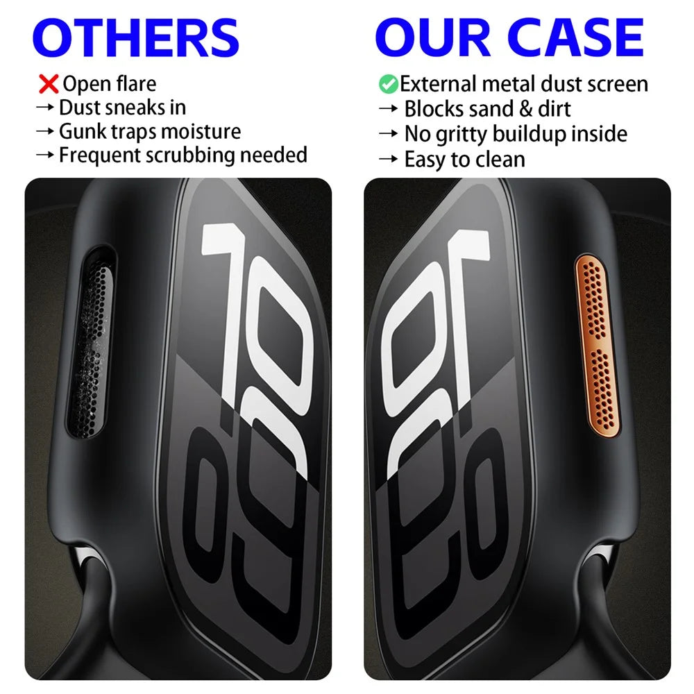 Watch Case for Apple Watch SE3 / SE2 / SE1 /  6 / 5 / 4 40mm Waterproof Dustproof PC Frame with Tempered Glass Film - Black - 6