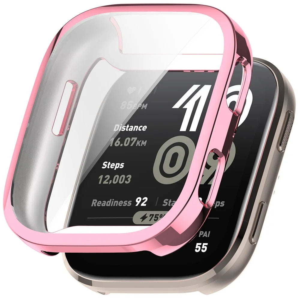 For Huami Amazfit Bip 6 (A2435) Watch Case Full Coverage Flexible TPU Electroplating Cover - Pink - 1
