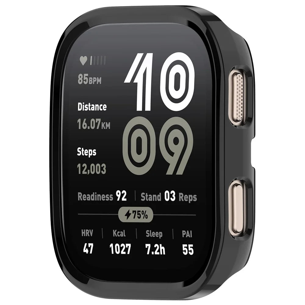 For Huami Amazfit Bip 6 (A2435) Watch Case Hollow Design Hard PC Protective Cover - Black - 2
