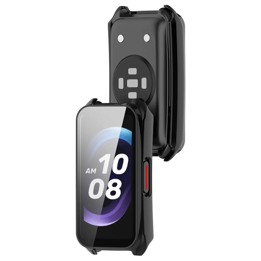 For Keep B5 Watch Case PC Frame Cover with Tempered Glass Screen Film - Black - 3