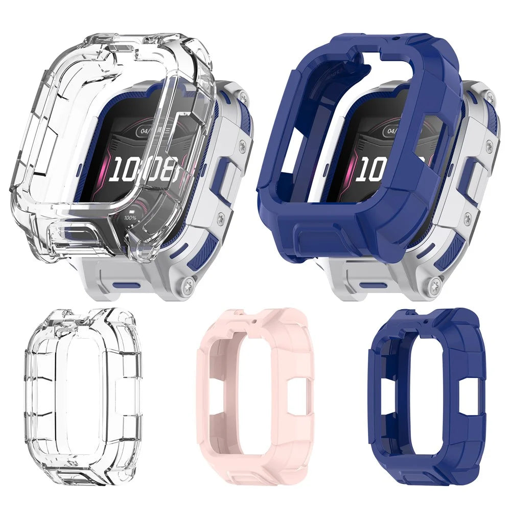 For Honor Whizkid 2 Pro Kids Smartwatch TPU Watch Case Hollow Design Watch Protective Cover - Pink - 7