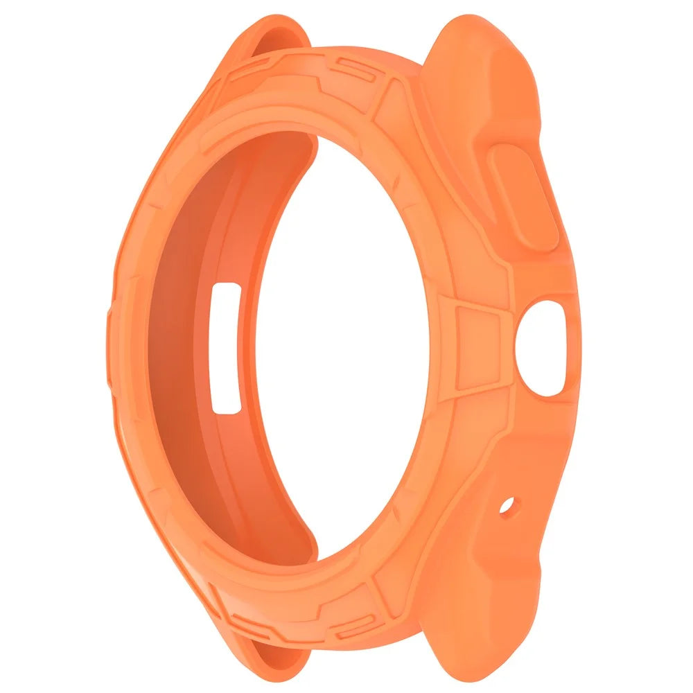 For TicWatch Pro 5 Enduro TPU Protective Case Hollow Design Shockproof Watch Cover - Orange - 4