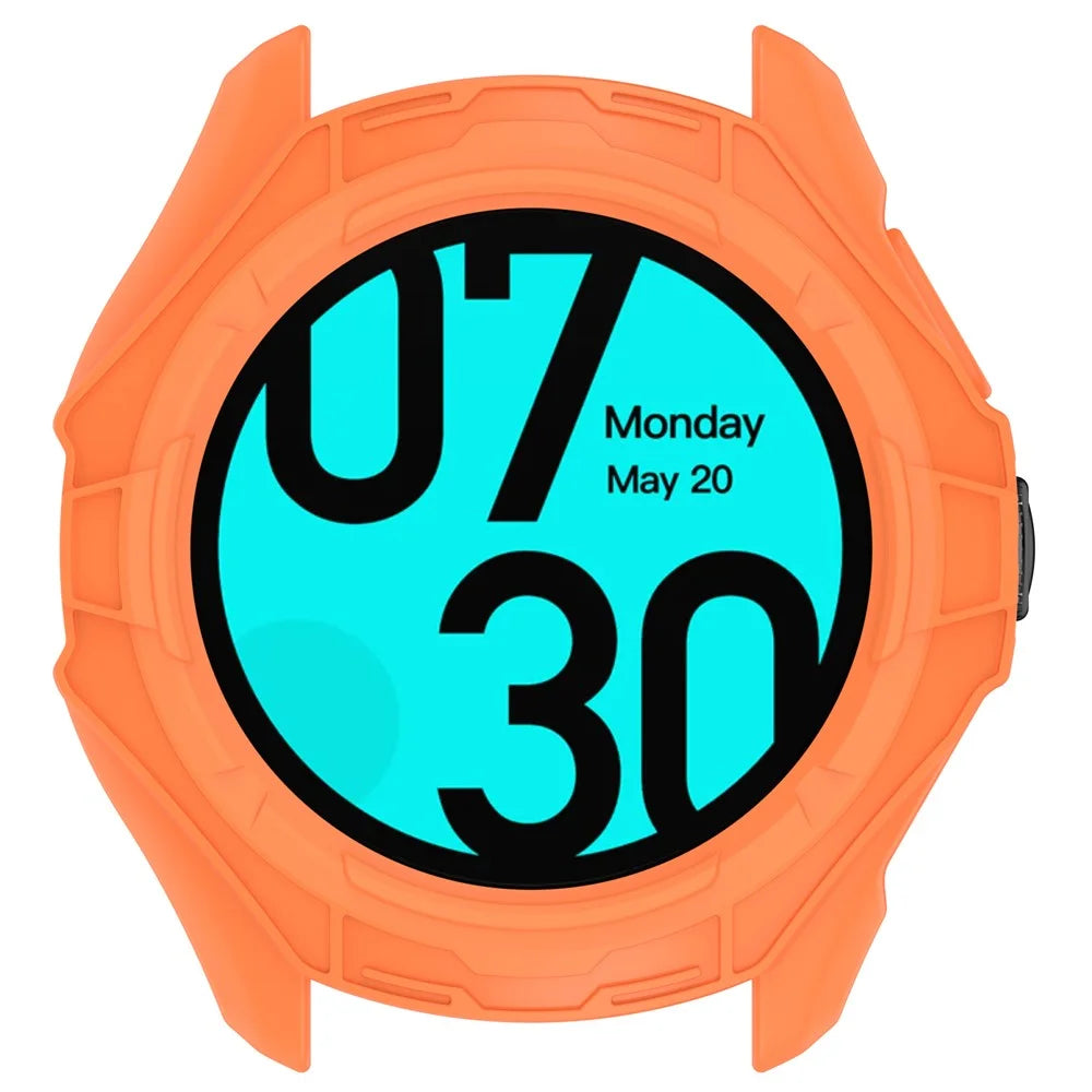 For TicWatch Pro 5 Enduro TPU Protective Case Hollow Design Shockproof Watch Cover - Orange - 6