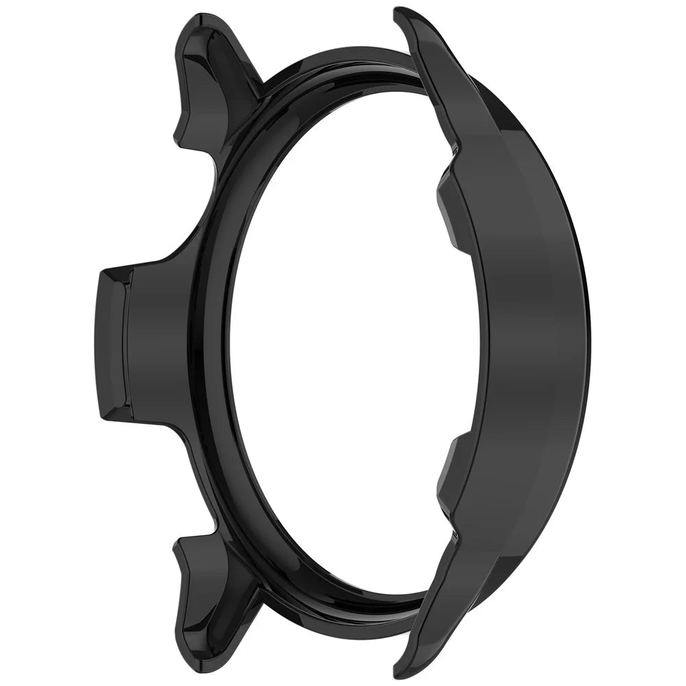 For Garmin Vivoactive 6 Case Half-Wrapped Hollow Hard PC Watch Cover - Black - 5