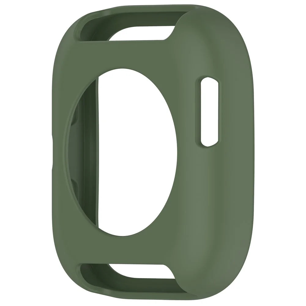 For Huami Amazfit Bip 6 (A2435) Watch Case Soft Silicone Hollow Watch Frame Cover - Dark Green - 5