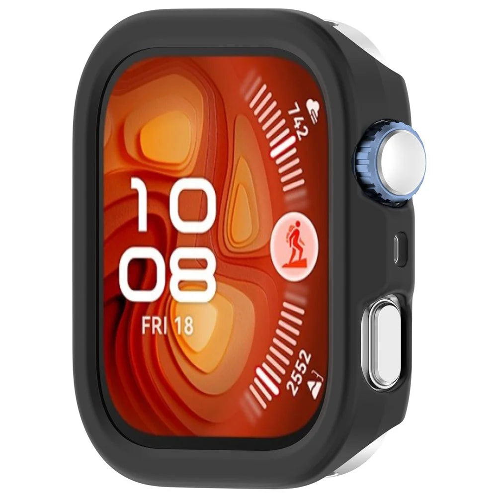 For Huawei Watch Fit 4 Watch Case Half-Wrapped Hollow Hard PC Protective Cover - Black - 2