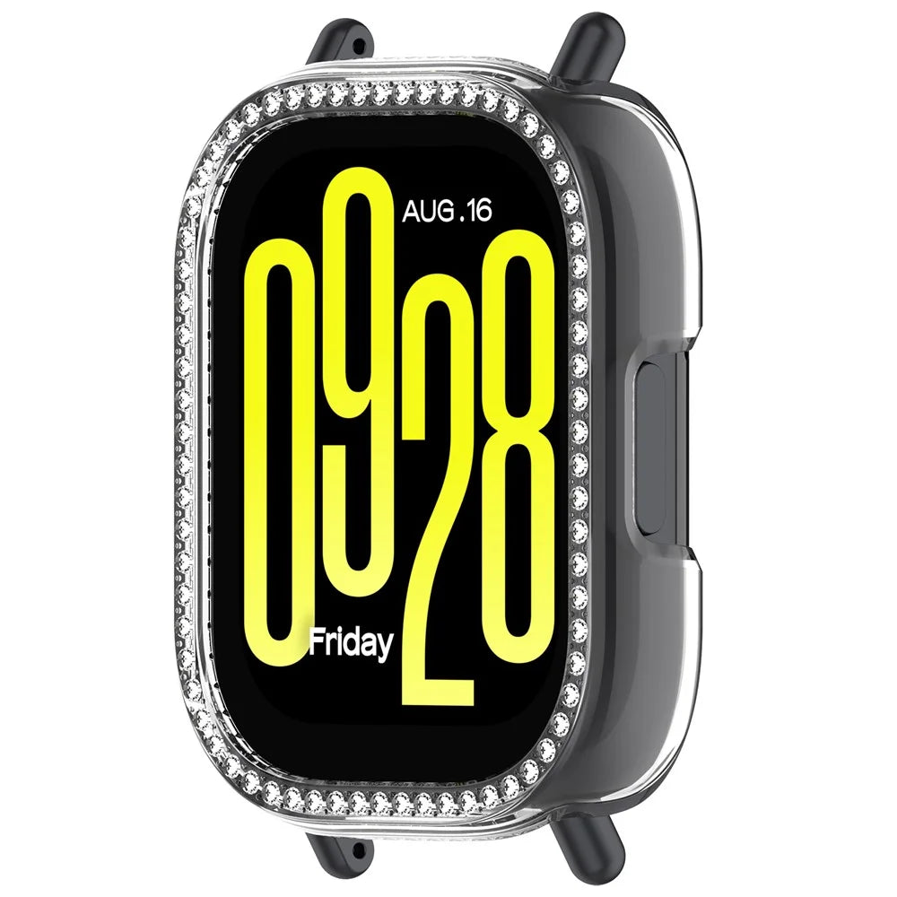 For Xiaomi Redmi Watch 5 Lite Clear Watch Case Rhinestone Decorative Hollow Design PC Watch Cover - 2