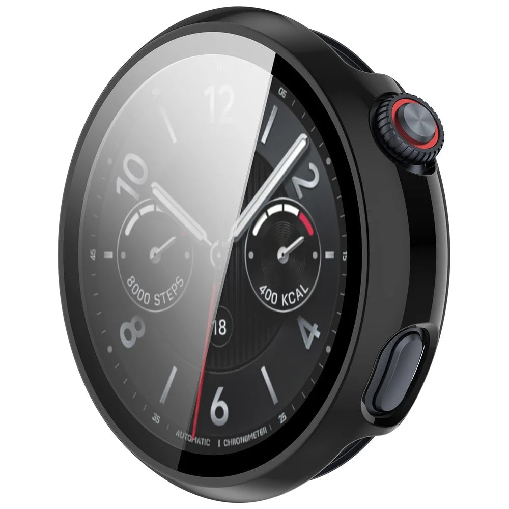 WANLONFENG For vivo Watch 5 Watch Case  PC Frame Cover with Tempered Glass Screen Protector - Black - 2
