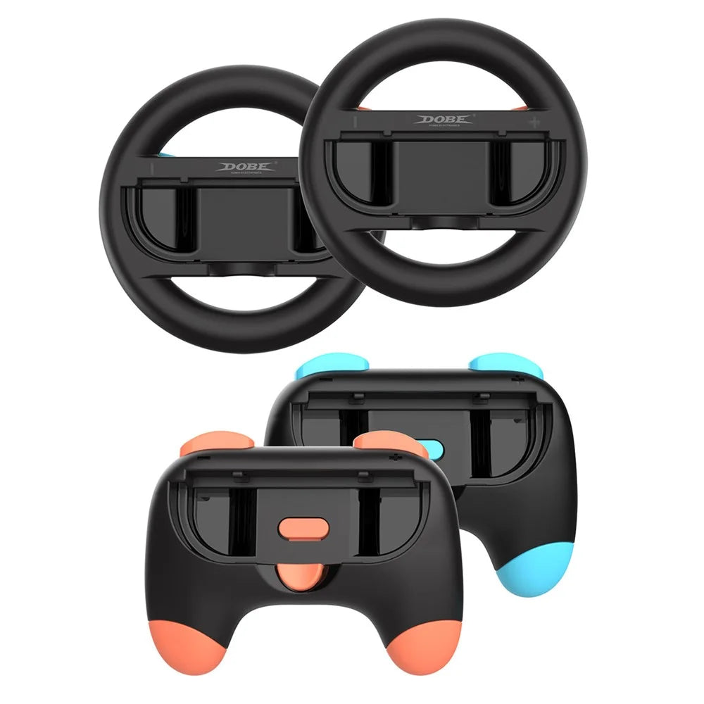DOBE TNS-5110 For Nintendo Switch 2 4 in 1 Left Right Joy-Con Controller Circular Racing Wheel Grip Handle Set - 2
