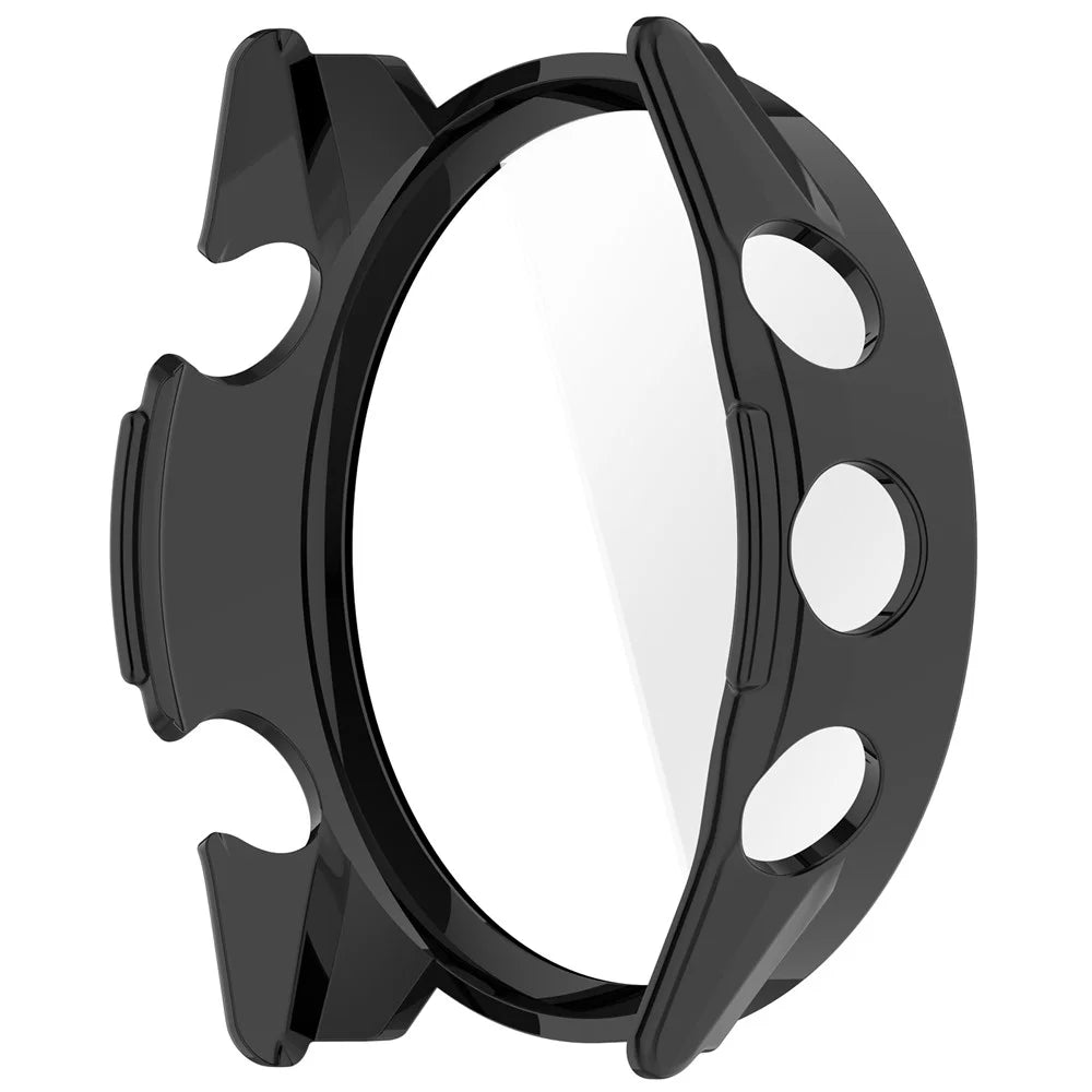WANLONFENG For Garmin Forerunner 570 42mm Watch Case  PC Frame Cover with Tempered Glass Screen Protector - Black - 3