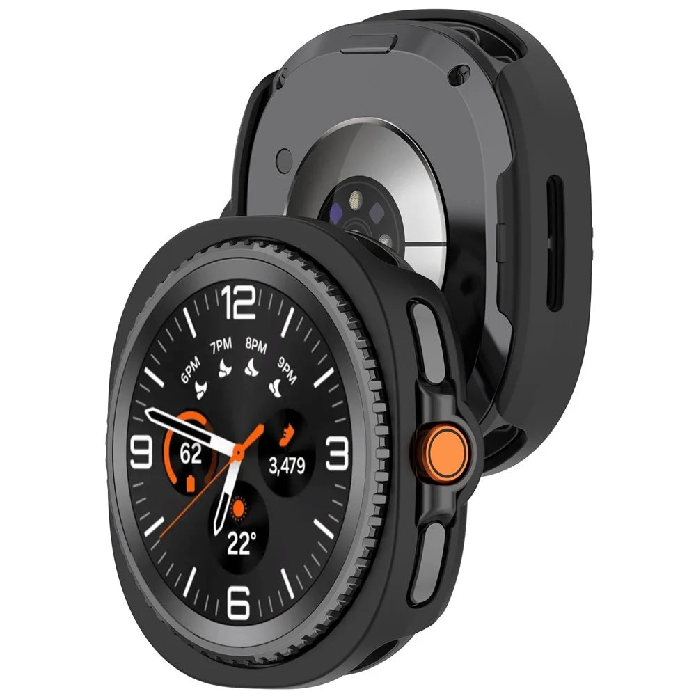 For Samsung Galaxy Watch8 Classic 46mm Semi-Enclosed Watch Case PC Protective Frame - Black - 2