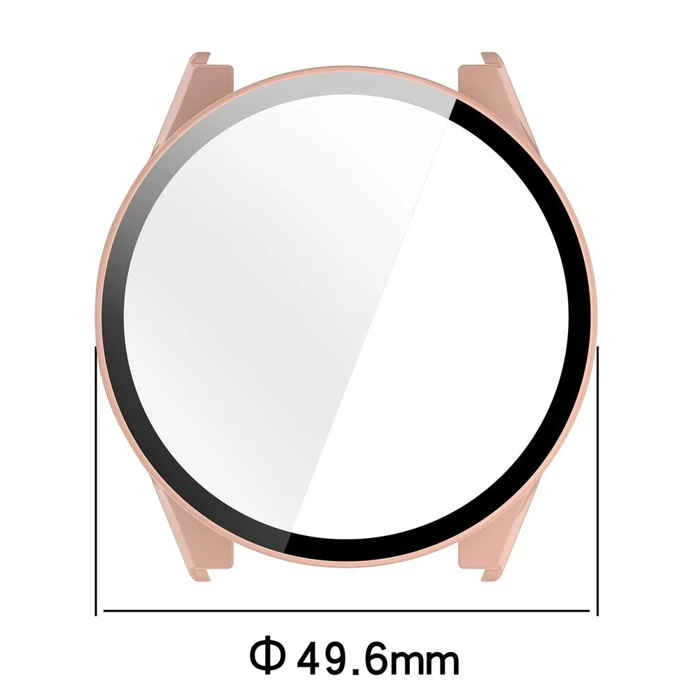 For Garmin Forerunner 970 Hard PC Watch Protective Case with Tempered Glass Film - Black - 7