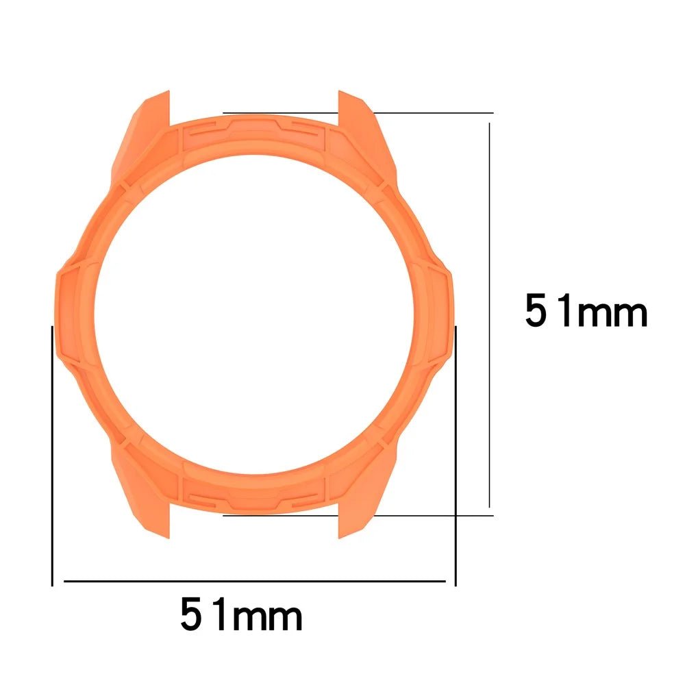 For Garmin Forerunner 970 TPU Protective Case Hollow Design Shockproof Watch Cover - Orange - 7