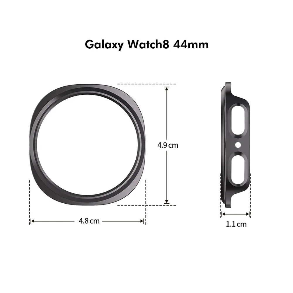 ENKAY HAT PRINCE For Samsung Galaxy Watch8 44mm Watch Case   Rubberized Hard PC Cover with Tempered Glass - Rose Pink - 6
