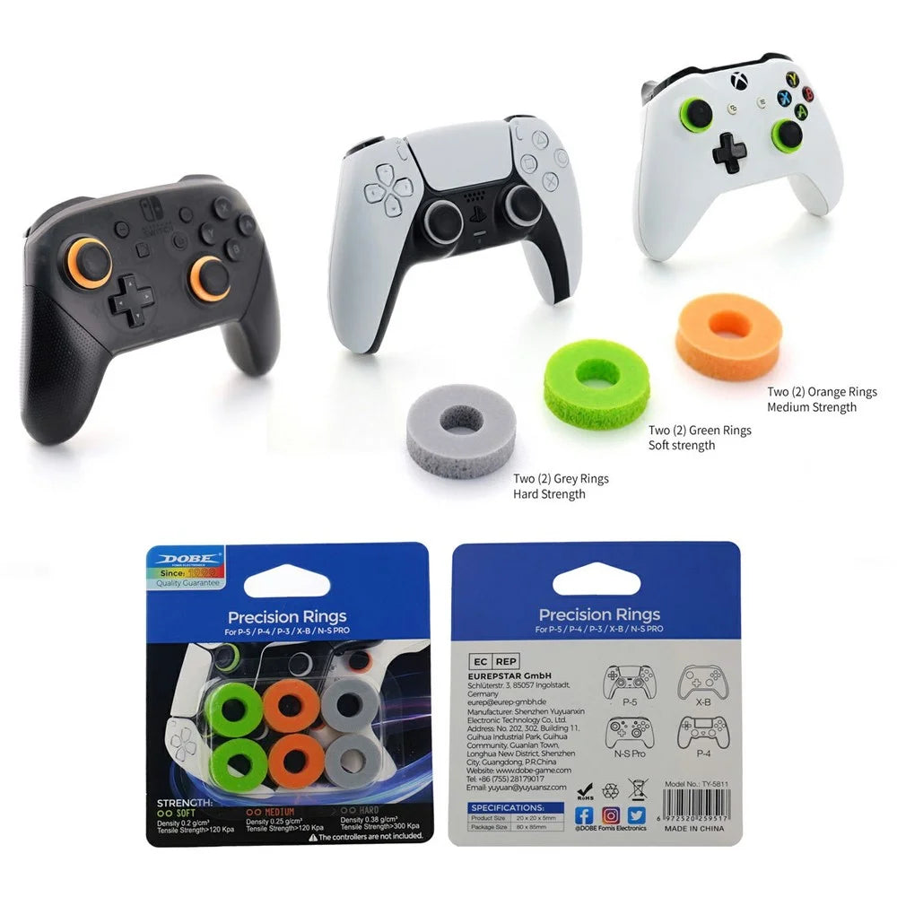 DOBE TY-5811 6Pcs Joystick Silicone Buffer Rings for PS5 / PS4 / Xbox / Switch Pro Game Controller Accessories - 1