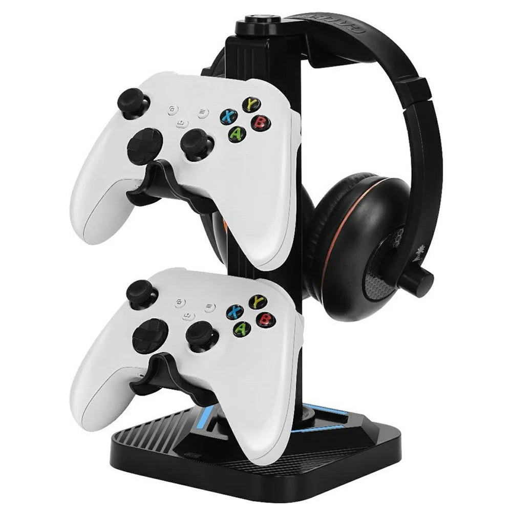 XSX-218 Game Controller Stand Holder Headset Hanger for PS  /  Xbox  /  Switch Universal Controller Display Rack - 3
