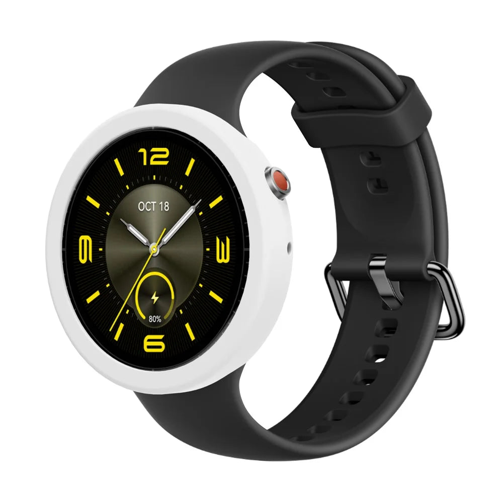 For Honor Watch Fit Elegant Edition Protective Case Shockproof Scratch Resistant Silicone Cover - White - 3