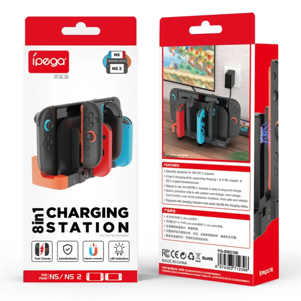 IPEGA PG-SW2186 Joy-Con Charging Dock for Nintendo Switch 2 / Switch / Switch OLED 4 in 1 Controller Charger - 7