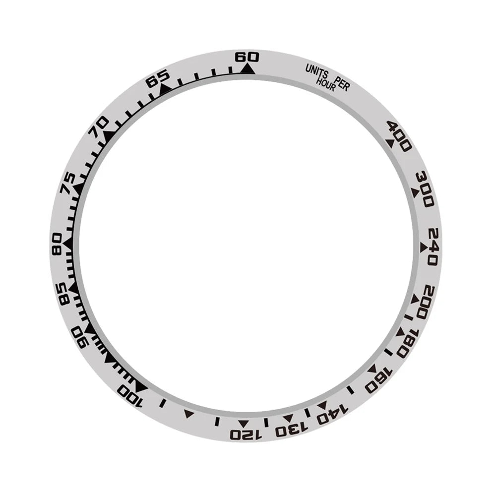 Style B For Garmin Fenix 8 AMOLED 51mm Watch Bezel Aluminum Alloy Protective Ring - Silver / Black Markings - 1