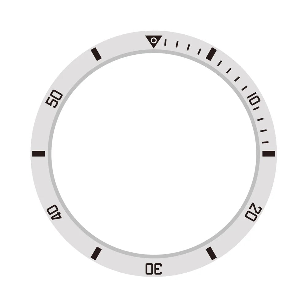 Style A For Garmin Fenix 8 AMOLED 47mm Watch Bezel Aluminum Alloy Protective Ring - Silver / Black Markings - 1