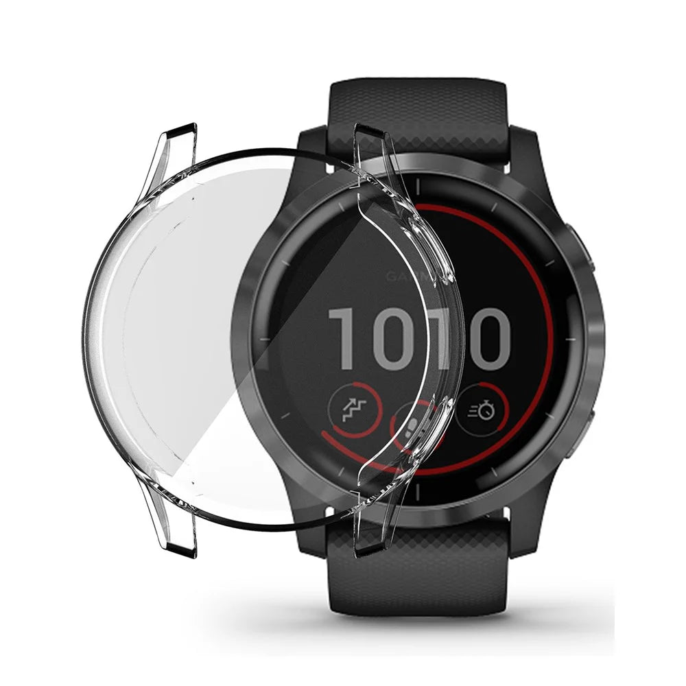 HAT PRINCE Transparent TPU All-wrapped Smart Watch Cover Case Protector for Garmin Venu 2S 40mm / Vivoactive 4S 40mm - 1