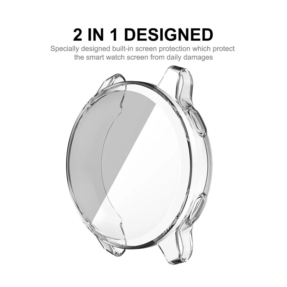 HAT PRINCE Transparent TPU All-wrapped Smart Watch Cover Case Protector for Garmin Venu 2S 40mm / Vivoactive 4S 40mm - 2