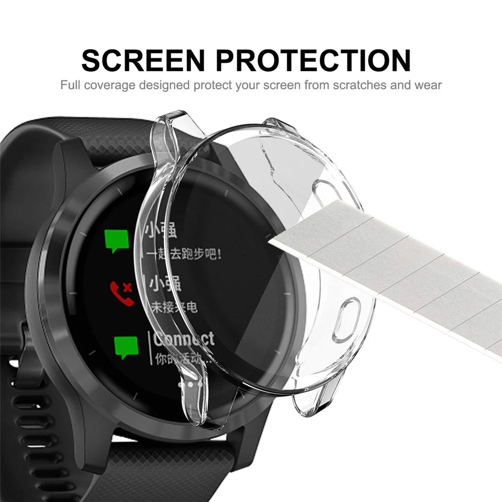 HAT PRINCE Transparent TPU All-wrapped Smart Watch Cover Case Protector for Garmin Venu 2S 40mm / Vivoactive 4S 40mm - 6