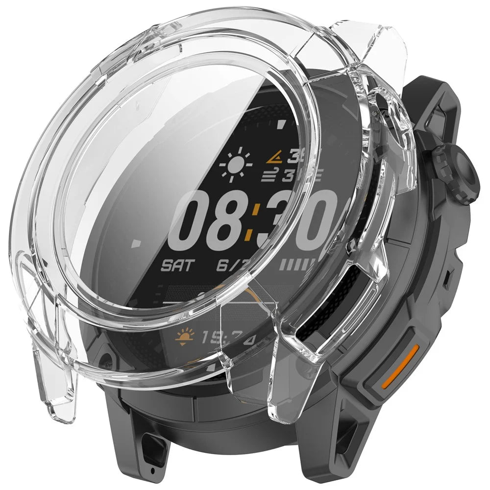 For Coros Nomad Hard PC Watch Protective Case with Tempered Glass Film - Transparent - 1