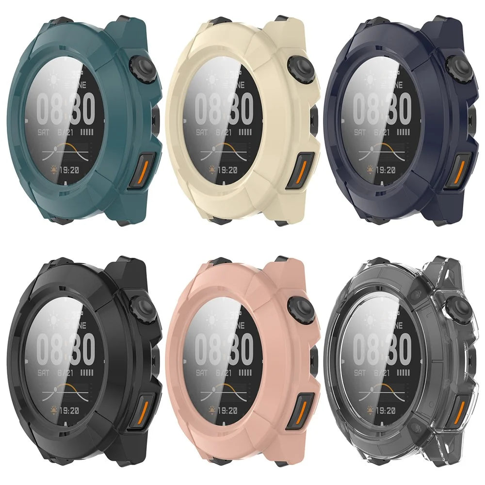 For Coros Nomad Hard PC Watch Protective Case with Tempered Glass Film - Transparent - 6