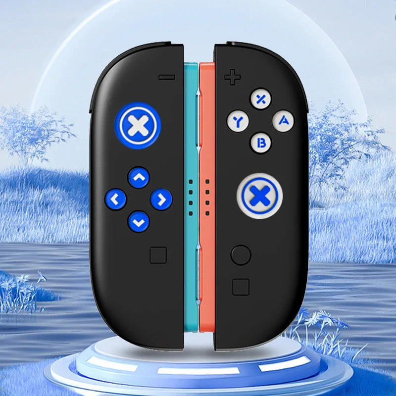 10 in 1 For Nintendo Switch 2 Silicone Thumb Grips Button Caps Joystick Covers Game Controller Protection Kit - Blue - 3