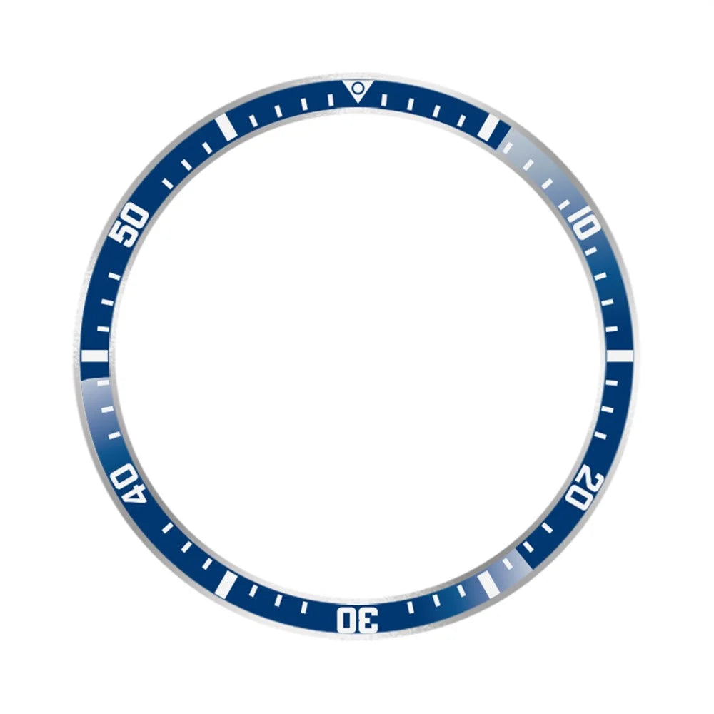 Style A For Samsung Galaxy Watch8 44mm Watch Bezel Aluminum Alloy Protective Ring - Blue  /  White Characters - 2