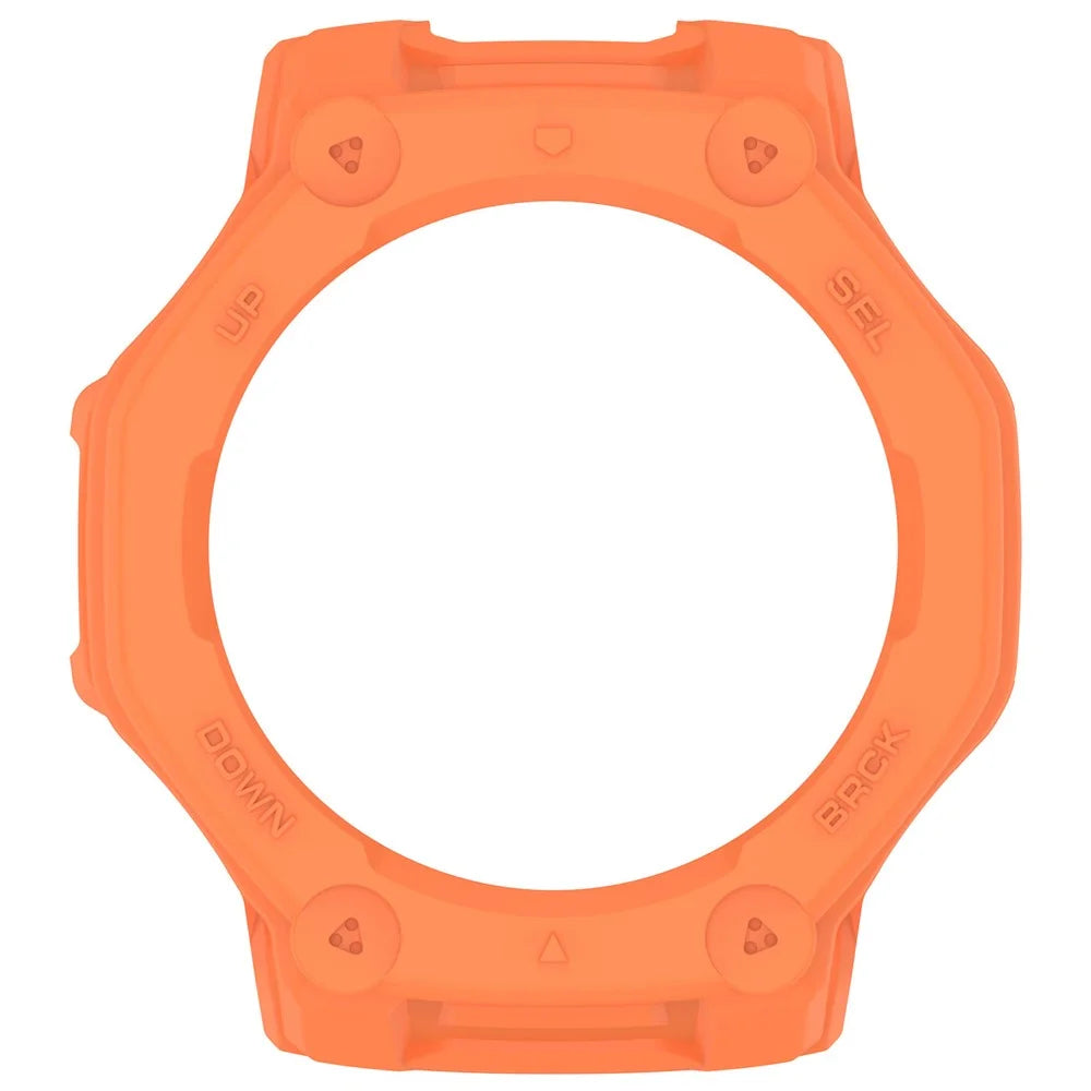 For Huami Amazfit T-Rex 3 Pro 48mm Watch Case Semi-Enclosed Armor TPU Shockproof Protective Cover - Orange - 4