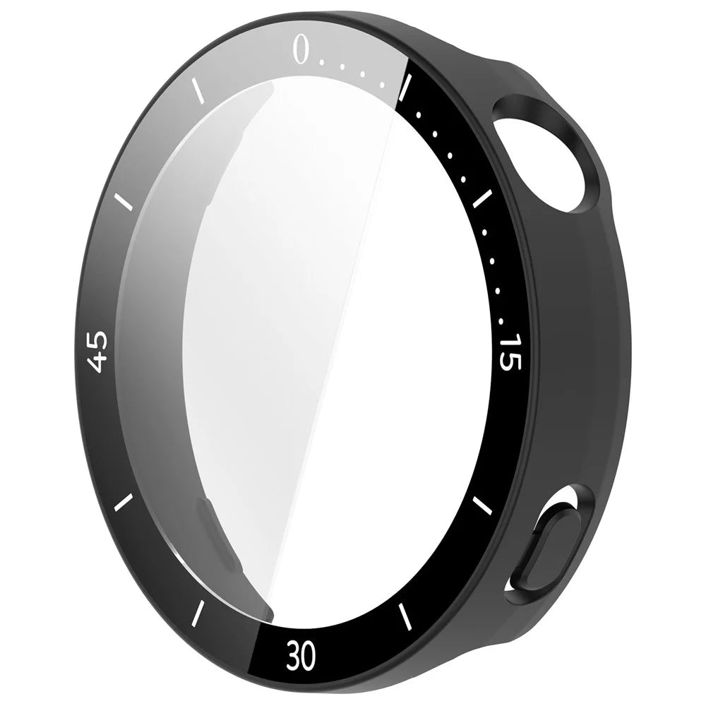For Huawei Watch GT 6 41mm Protective Case Integrated Scale Design PC Watch Cover with Tempered Glass Film - Black - 2