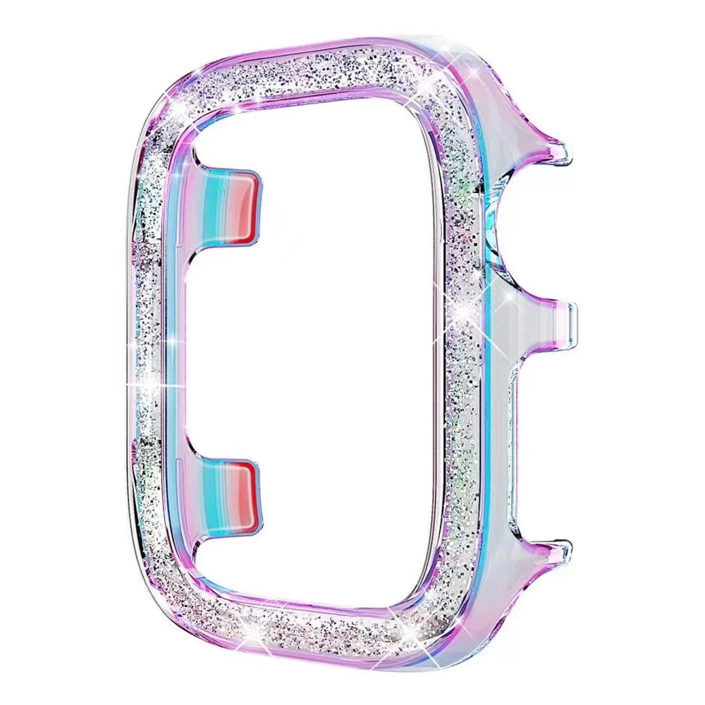 Hard PC Watch Case for Apple Watch Series 9 / 8 / 7 41mm Glitter Design Watch Protector - Multi-color - 1