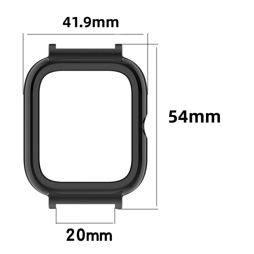 For vivo Watch GT Watch Case Hollow PC Watch Protective Cover with 12mm Inner Adapter Connector - Black - 4