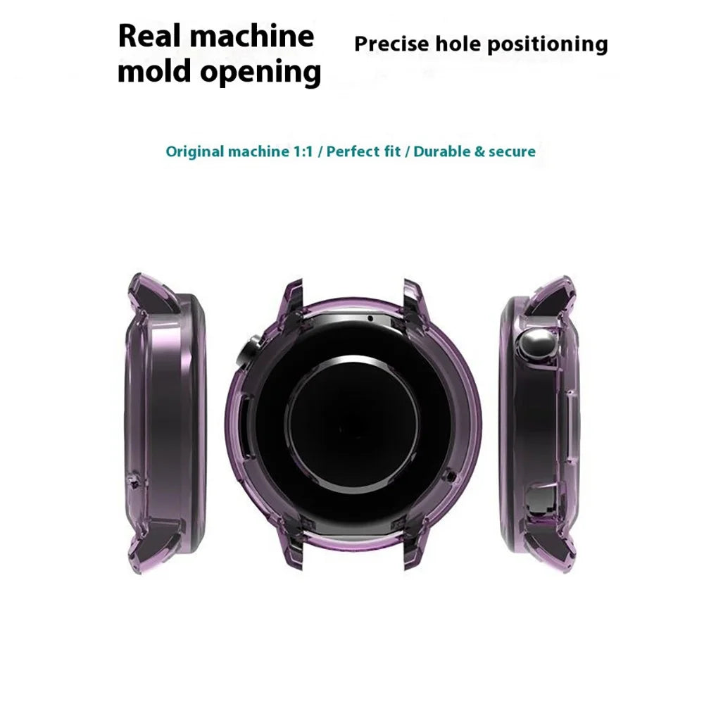 For Oppo Watch X2 Mini Protective Watch Case TPU Hollow Cover - Transparent Purple - 3