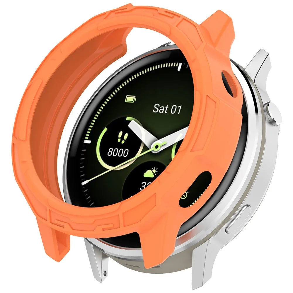 For Garmin Venu 4 45mm Watch Case Semi-Enclosed Armor TPU Shockproof Protective Cover - Orange - 1