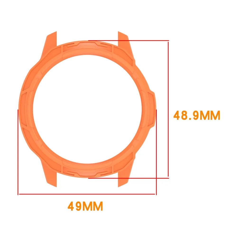 For Garmin Venu 4 45mm Watch Case Semi-Enclosed Armor TPU Shockproof Protective Cover - Orange - 7