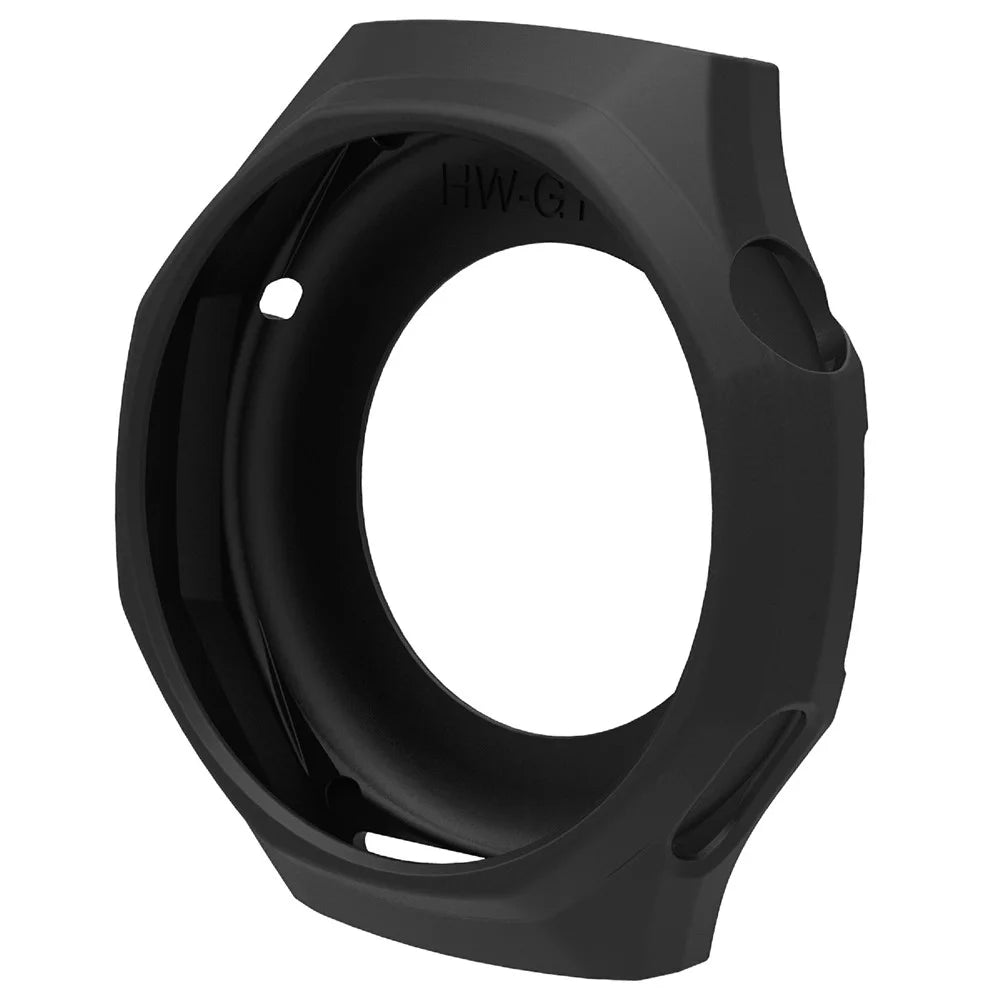 For Huawei Watch GT 6 Pro 46mm Watch Protective Case Shockproof Scratch Resistant Silicone Cover - Black - 1