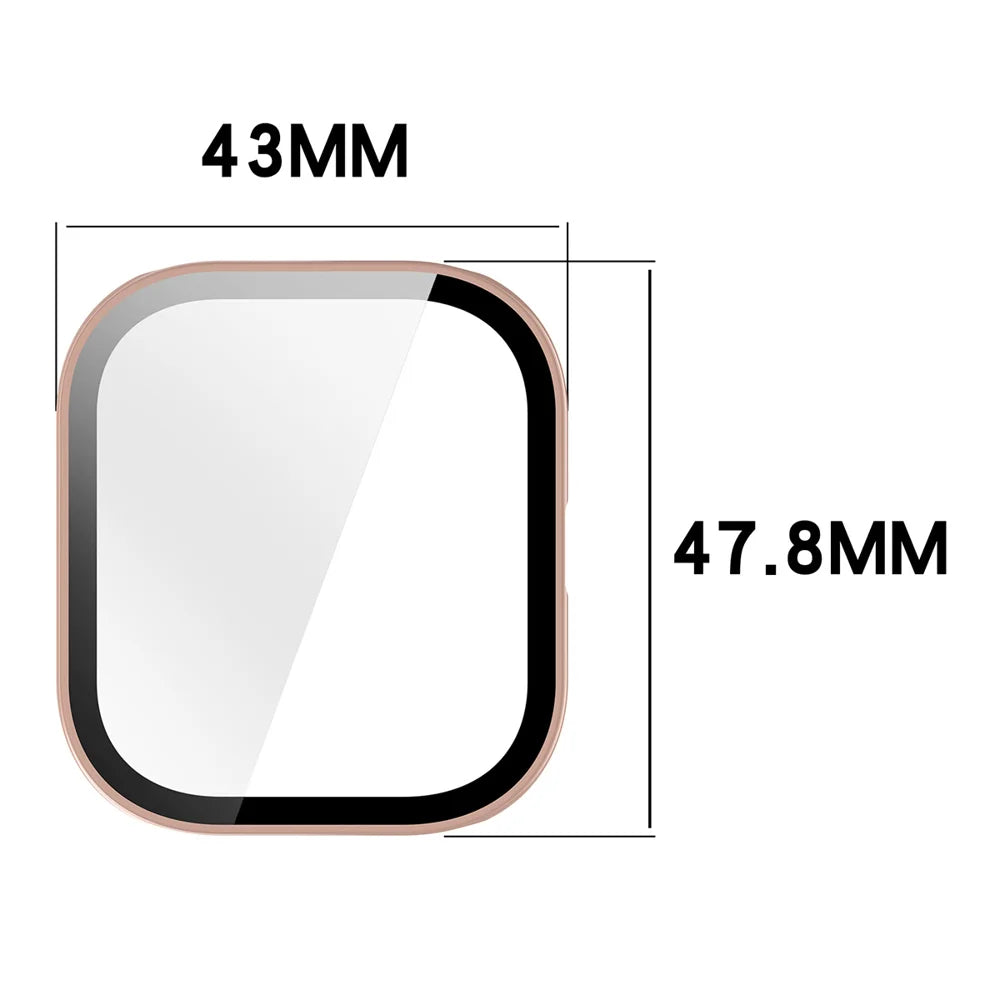 ENKAY HAT PRINCE For Honor Watch X5 Watch Case   Rubberized Hard PC Cover with Tempered Glass - Pink - 7